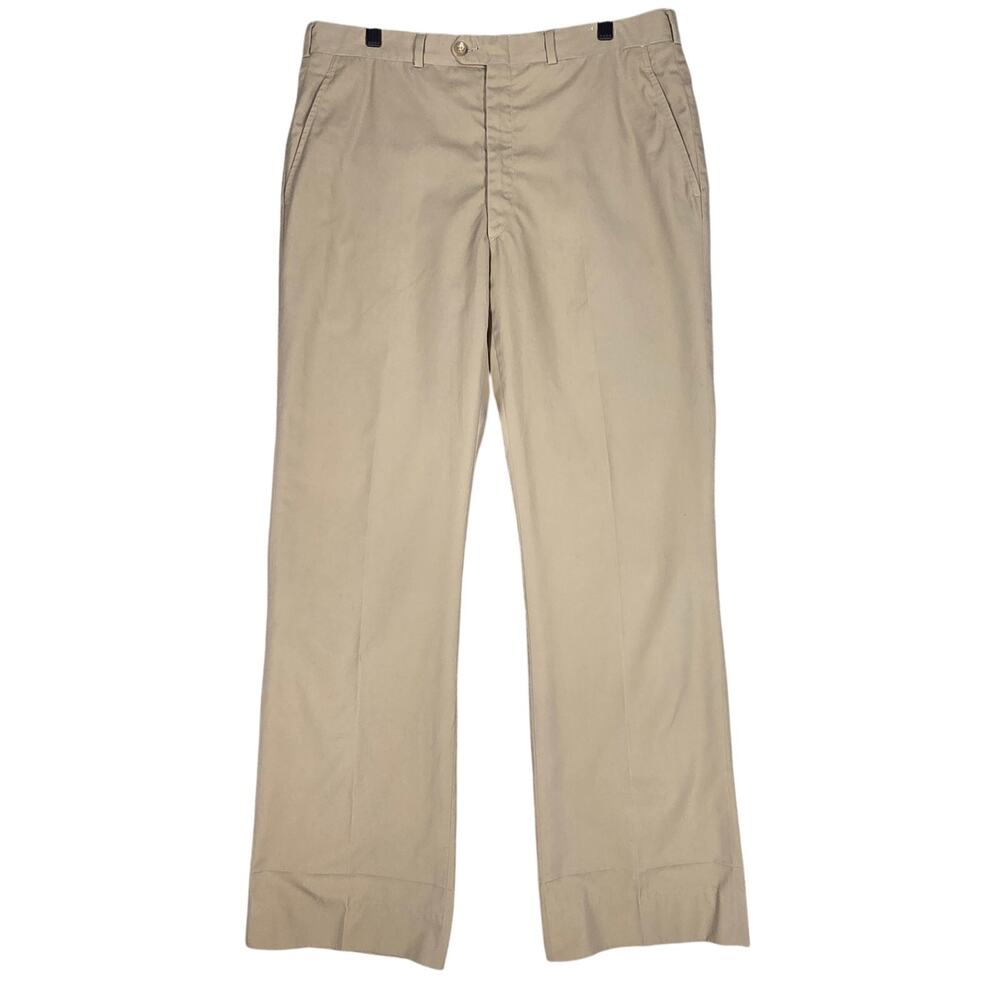 BURBERRYS MEN'S VINTAGE 90's KHAKI TROUSERS – MEN’S 34x32 (MEASURED)